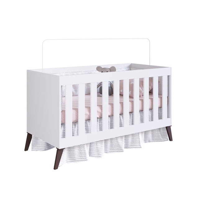 Cuna Vintage Aconchego 3 Niveles Altura Blanca con patas Skal Living