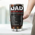 thumbnail image 6 of Funny Dad Gift with Nutrition Facts, Rustic American Design Stainless Steel Tumbler, 20oz Insulated Coffee Cup for Father, Husband, Grandpa, Birthday, Father''s Day Present, 6 of 6