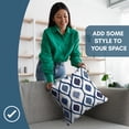 thumbnail image 4 of Americanflat 18"x18" Blue Diamond Pattern Design Throw Pillow with Premium Polyester, 4 of 8