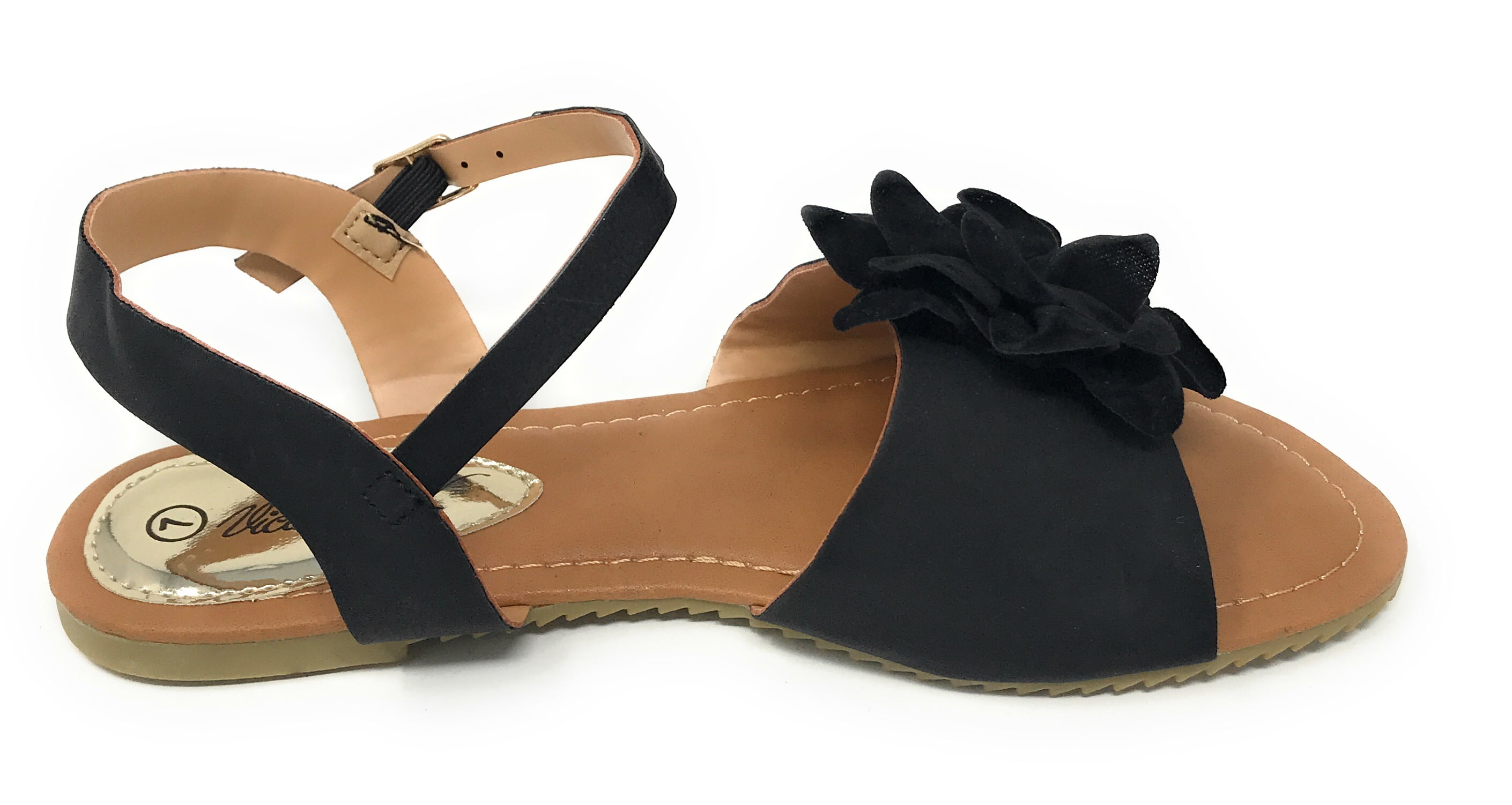 Victoria K Women's Solid Flower Sandals