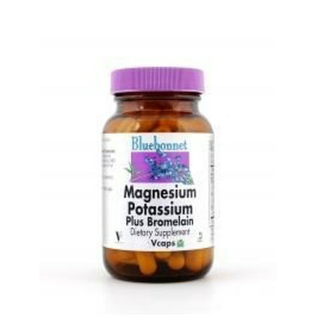 Bluebonnet Magnesium Potassium Plus Bromelain, 120