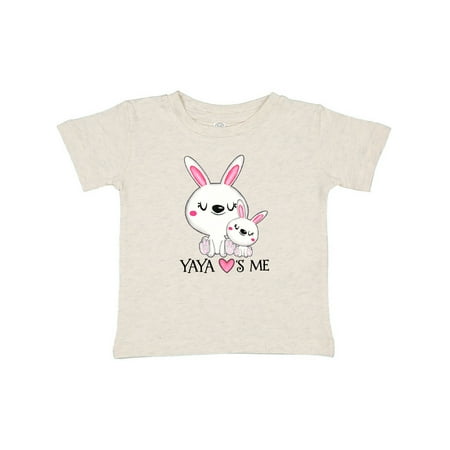 

Inktastic Yaya Loves Me- bunny family Gift Baby Boy or Baby Girl T-Shirt