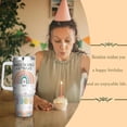 thumbnail image 6 of 40th Birthday Tumbler with Handle & Straw, 40 Oz Stainless Steel 40th Birthday Cup, 40th Birthday Gifts Women Unique, Happy 40th Birthday Gifts for Women, 40 Year Old Birthday Gifts for Women, 6 of 6