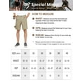 thumbnail image 4 of SPECIAL MAGIC Men's Cargo Shorts Mens Golf Shorts with 6 Pockets（Beige 36）, 4 of 9