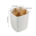 thumbnail image 2 of Storage Box 4 Compartment Pink Bamboo Divider 1 Pack Desktop Organizer for Cosmetics Remote Controls Brushes Pens Ideal for Vanity Office Bathroom Bedroom Countertop, 2 of 8