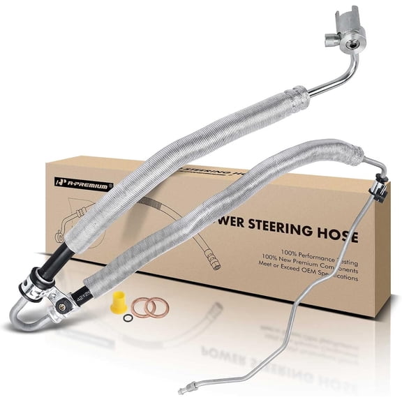 A-Premium Power Steering Pressure Hose Line Assembly Compatible with Hyundai Santa Fe 2007-2008, V6 3.3L, Pump To Rack
