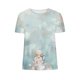 thumbnail image 4 of Tops de Ajuste Suelto para las Mujeres Sudadera de Manga Corta, Camiseta Casual Impresa para el Uso Diario de Primavera Y Otoño, 4 of 5