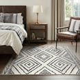 thumbnail image 2 of KoshiMe 3'x5' Area Rugs for Living Room, Machine Washable Rugs Non-Slip, Low Pile Soft Print Pattern Western Rug for Bedroom, Dining Room, Office, Black White, 2 of 8