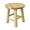 Yellow, variant on Black Round Leg Solid Wood Stool 25X25X25Cm For Bar Counter Dining Vanity Seat Rustic Design Sturdy Home Decor