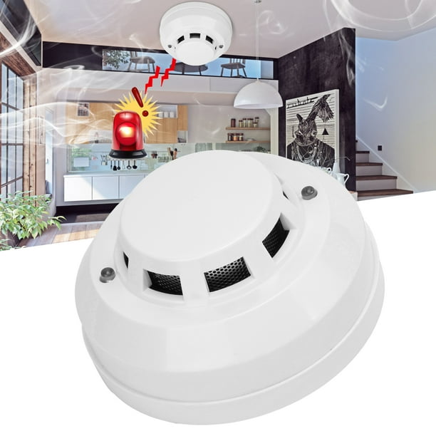 Alarma Contra Incendios, Detector De Humo Redes Cableadas Alarma De Luz Sonora Para Hoteles Para Centros Comerciales Para Residencias