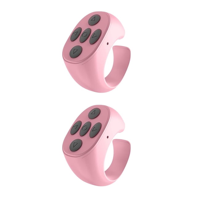Sidaley Teléfono móvil Selfie Controller V5.3 Página inalámbrica Turning Cellphone Ring Portable Flipping Button Pink Rosado 2piezas