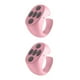 thumbnail image 2 of Monstrate Controlador de selfie de teléfono compatible con Bluetooth V5.3 Control remoto inalámbrico Anillo de teléfono móvil de viaje Botón Rosado 2piezas, 2 of 6