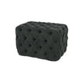 thumbnail image 2 of DecMode 28" x 19" Dark Gray Wood Tufted Ottoman, 1-Piece, 2 of 11
