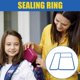 thumbnail image 4 of 2 Pack Silicone Lid Seal Spares for Insulated Lunch Box Insulated Container Seal Silicone Gaskets Lunch Box Seal Red, 4 of 4