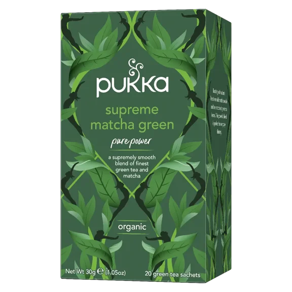 Pack of 4, Pukka Herbs Supreme Matcha Green Tea, 1.05 oz