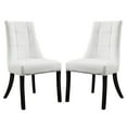thumbnail image 2 of Modway Noblesse Dining Chair Vinyl Set of 2 in White, 2 of 5