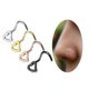 thumbnail image 2 of Tachuelas de acero inoxidable para la nariz, anillos Multicolor con forma de corazón, ganchos para Piercing, joyería para el cuerpo, nueva moda, 2 of 4