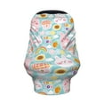 thumbnail image 2 of Fotbe Love You Rabbit Pattern Car Seat Covers for Babies, Nursing Breastfeeding Cover Infant Carseat Canopy, Soft Stretchy Carrier Cover, 2 of 9