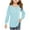 Blue, variant on Lenpel Girls' Tunic Tops Casual Crew Neck Puff Long Sleeve Shirts Soft Spring Fall Blouses for 4-13 Years