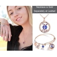 thumbnail image 6 of Leafael Superstar Virgo Zodiac Expandable Bangle Bracelet Made with Premium Crystals Horoscope Constellation August September Birthstone Sapphire Blue Jewelry, Rose Gold Plated, 7", 6 of 6