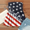 thumbnail image 4 of Dyegold Summer Tops for Women 2023, 4th July Patriotic Strapless Tube Tops for Women Dressy Casual Smocked Swing Tshirts Sleeveless Off Shoulder Blouse Top, 4 of 5