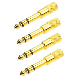 AUBEAMTO 6.35mm (1/4 inch) Male to 3.5mm (1/8 inch) Female Stereo Audio Adapter Converter for Guitar Headphones Amp , Gold Plated 3-Pack