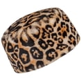thumbnail image 2 of Gustave Leopard Print Faux Fur Hats for Women Cossack Russian Style Warm Hat Winter Fluffy Hat Thick Ski Beanie Cap "Light Brown", 2 of 6