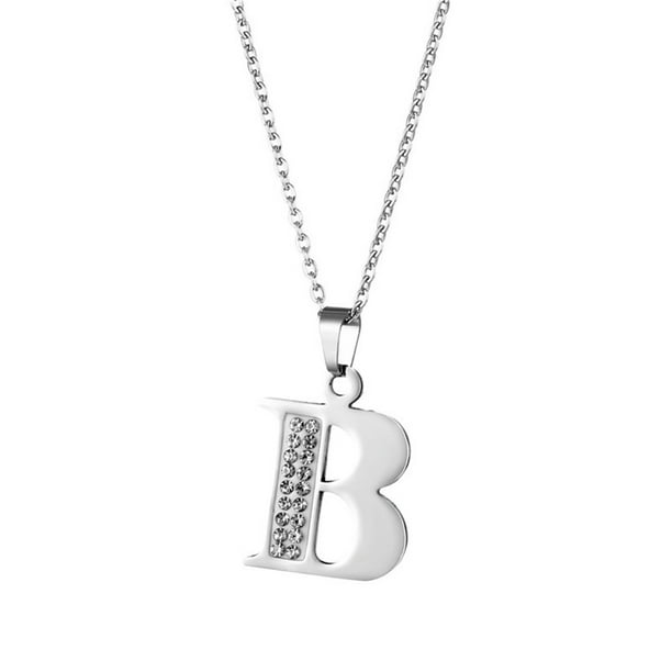 XWSHYW Collares Colgantes Collar de 26 Letras, Accesorios de Moda con Diamantes, Regalos para La Novia Del Amante