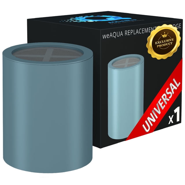 weAQUA Shower Filter Replacement Cartridge 1 Pack – Advanced 99% Removal System for Hard Water, Chlorine, Fluoride & Heavy Metals – Universal Fit