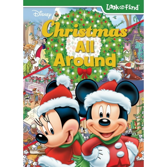Disney: Christmas All Around Look and Find, (Hardcover)
