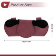thumbnail image 4 of Estuche para Gafas de Sol del Coche Unique Bargains con Soporte Magnético Universal para Parasoles de Coche de Ante Rojo Vino 7.09"x3.15" 1 Pcs, 4 of 7