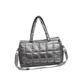 thumbnail image 3 of Bolso bandolera acolchado, moderno e informal, con asa superior, ideal para ir al trabajo, citas y actividades al libre. Gris, 3 of 8