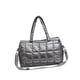 thumbnail image 3 of Bolso bandolera acolchado para mujer, informal y elegante, con correa ajustable para exteriores. Gris, 3 of 9