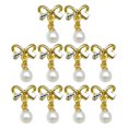 thumbnail image 1 of UDIYO 10Pcs Nail Ornaments Shiny Visual Effect Fade-Resistant Bright Color Rust-proof Wide Application Decorative Alloy DIY Bow-knot Style Metal 3D Nail Ornaments for Nail Salon, 1 of 7