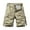 Khaki, variant on Men Shorts Summer Fashion Solid Color Casual Shorts Multi-Pocket Cargo Shorts Casual Shorts for Men Army Green 2XL