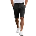 thumbnail image 3 of Men's 7 Inch Inseam Shorts, Lightweight Quick-Dry Flat Front Casual Shorts with Pockets, Pure Color Golf Business Outdoor Loose Fit Summer Shorts for Men Black L, 3 of 10