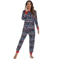 thumbnail image 1 of Conjunto de pijamas con estampado para mujer, ropa de estar por casa, traje de casa con teñido anudado, para otoño, Halloween y Navidad, 1 of 4