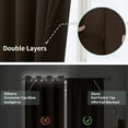 thumbnail image 3 of Brown Blackout Curtains 52x72 inch, Rod Pocket Curtains Set of 2 Thermal Insulated, Solid Home Decor Window Drapes for Living Room Bedroom, Privacy Assured&Energy Saving, 3 of 7