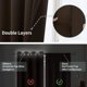 thumbnail image 3 of Blackout Cortinas, Cortinas Blackout Térmicamente Aisladas 42x72 Pulgadas, Cortinas Blackout con Bolsillo para Barra para Sala de Estar y Recámara, Paneles de Tratamiento de Ventanas con Reducción de, 3 of 7