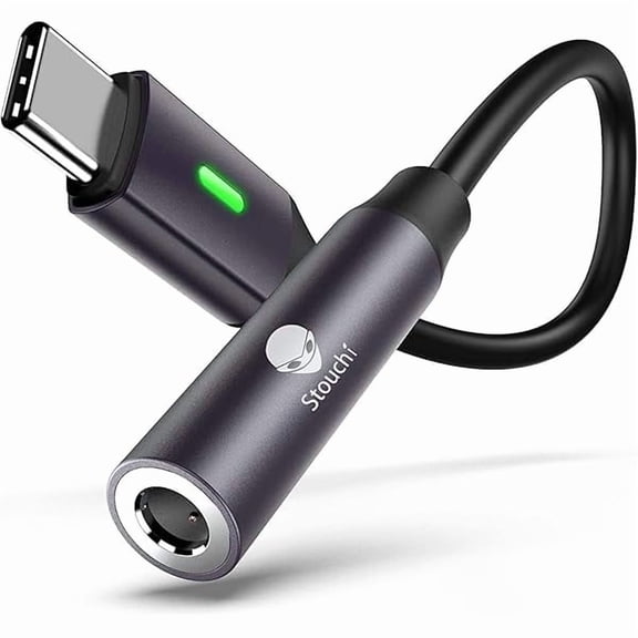 YJJSKEJI USB C to 3.5mm Dongle Adapter, USB C to 3.5mm Headphone Jack Hi-Fi DAC Compatible with iPhone 15 Pixel 8 7/6a/6/5, iPad Mini 6, Samsung Galaxy S22/S21/S20 Plus Ultra, Note 20/10- Grey