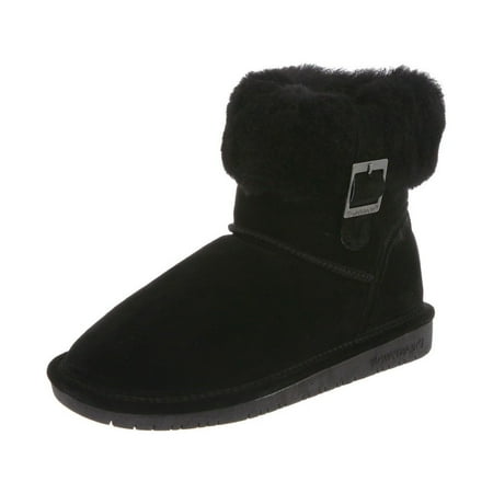 

Bearpaw Abby Suede Ankle Bootie with Sheepskin Collar (Women s)