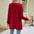 thumbnail image 5 of Vedolay Women's Knit Cardigan Sweater Open Front Cardigan Knit Sweaters for Women Red,2XL, 5 of 5