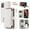 White, variant on Dswteny Argyle Wallet Case for Samsung Galaxy Xcover 7 with Wrist Strap Shoulder Strap, Zipper Purse PU Leather Flip Credit Card Holder Stand Accessories Cell Phone Cover for Xcover7 Girls White