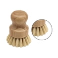 thumbnail image 4 of ievspot 1 Pcs Palm Pot Brush, Mini Round Bamboo Dish Brush Natural Scrub Brush Durable Scrubber for Cleaning Pots Pans and Vegetables, 4 of 8