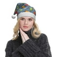 thumbnail image 5 of Fuzoiu Fruit Ice Cream Print Santa Hat Christmas Hat for Adults,Santa Hats with Pompom, Unisex Xmas Holiday Hat for Christmas New Year Festive Party Supplies, 5 of 6
