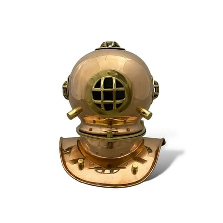 TAJDAAR Handicrafts 8-Inch Brass Replica Diving Helmet