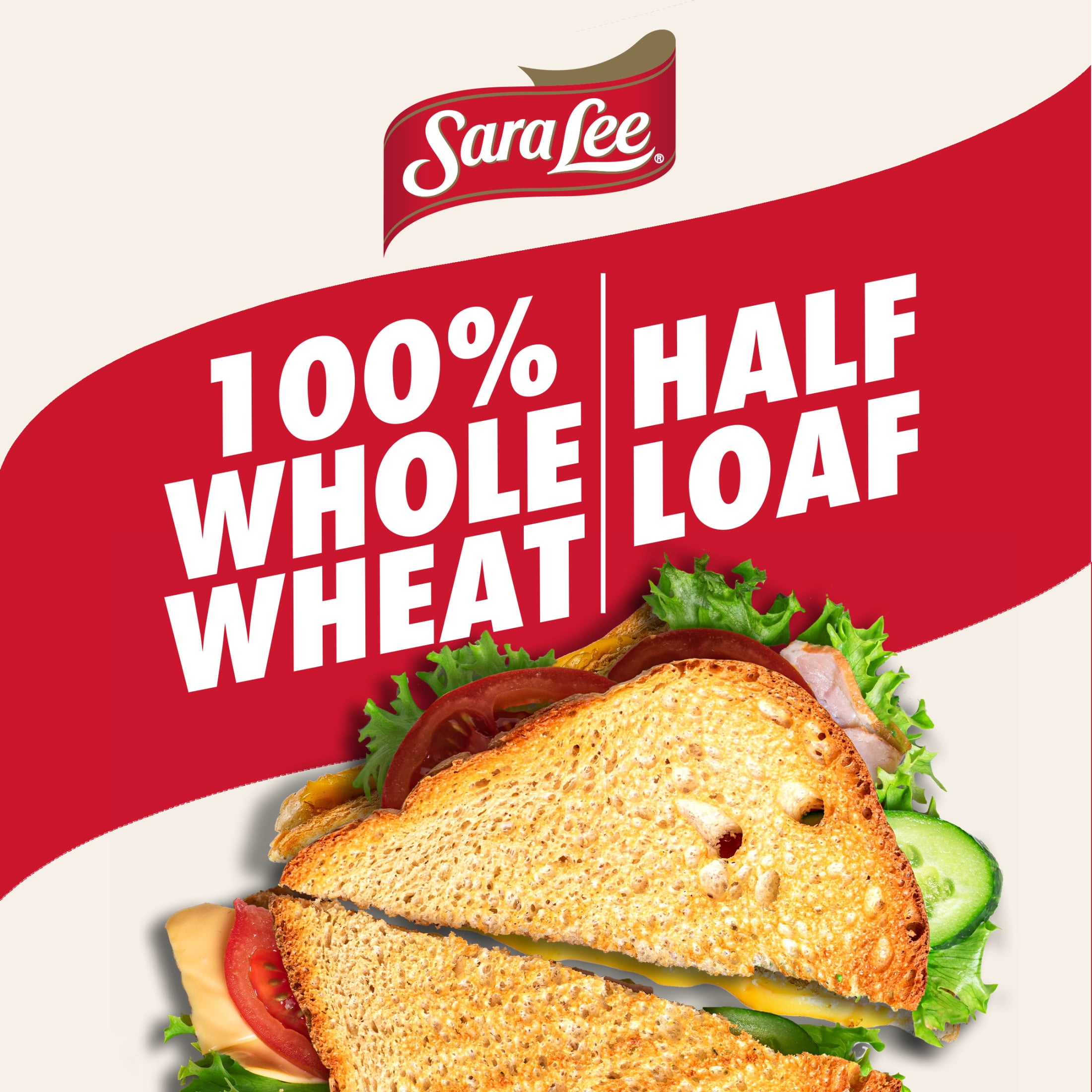 Sara Lee 100% Whole Wheat Bread, Half Loaf, 12 oz, Sandwich Bread, Bag