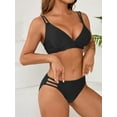 thumbnail image 4 of Asoul Women's Push Up V Neck Bikini Sets Hollow Out Two Piece Bathing Suit, 4 of 6