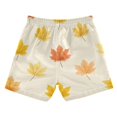 thumbnail image 2 of Kids' Beach Pants Comfortable Swim Trunks Yellow Maple Leaves Pattern Shorts for Pool Vacation and Lounge Wear 2T, 2 of 8