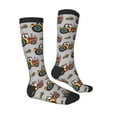 thumbnail image 3 of Fotbe Cartoon Tractor print Women's Men's Novelty Crew Socks Cotton Socks Knee High Socks for Walking,Running,Nurses,Pregnancy, 3 of 9